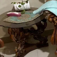 میز وسط دوتا عسلی چوبی