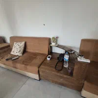 مبل ۷ نفره با ۴ تا عسلی و پارتیشن ۹ لنگه