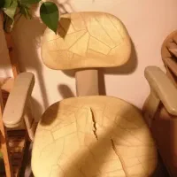 صندلی چرخدار چرمی