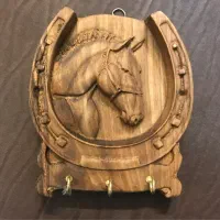 تابلو دکوری چوبی اسب
