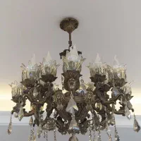 لوستر برنزی مدل فرشته 8شاخه 16شعله 20تومن