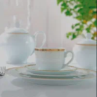 سرویس چینی زرین طرح ریوا طلایی|ظروف سرو و پذیرایی|سبزوار, جوادیه غربی|دیوار