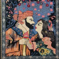 تابلو فرش دستبافت لیلی و مجنون