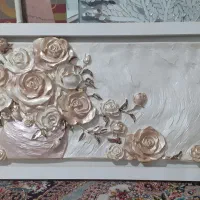 تابلو گل برجسته و آینه کاری