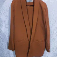 کت و شلوار  شتری یا اجری سایز ۳