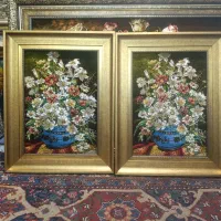 تابلو فرش دستباف تبریز گلدان کادویی