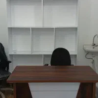 قفسه آماده و میز کار و صندلی گردان|کتابخانه، شلف، قفسه‌های دیواری|رضوانشهر, |دیوار