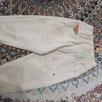شلوار کتان کرم رنگ