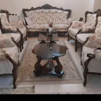مبل راش و میز ناهار و میز تلویزیون و میز جلو مبلی