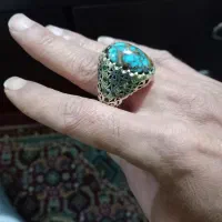 انگشتر نقره ۹۲۵ دستساز فیروزه نیشابوری جواهراتی|جواهرات|تهران, مهرآباد جنوبی|دیوار