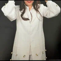 مانتو سفید مناسب عقد