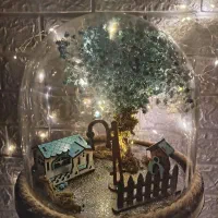 گوی شیشه ای|گل مصنوعی|ساوه, |دیوار