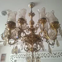 لوستر ۱۰شعله تمام برنج