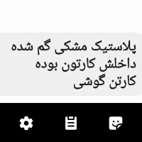 امروز بعد ظهر یک پلاستیک مشکی گم شده