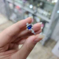 انگشتر نگین آبی نقرع اصل pd|بدلیجات|کرمانشاه, |دیوار