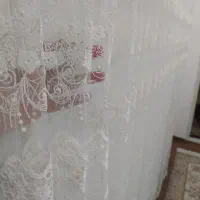 پرده گیپور با کتیبه و کرکره ای فلزی اشپزخانه|پرده، رانر، رومیزی|گرگان, |دیوار
