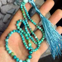 تسبیح فیروزه اصل نیشابوری فاخر و کلکسیونی