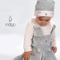 سرهمی indigo به همراه کلاه و پاپوش برای یک سال|کفش و لباس بچه|رشت, گلباغ نماز|دیوار