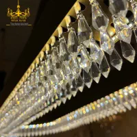 لوستر کریستال لاینر نارسیس ۳۰*۸۰ با ریموت هوشمند|لوستر و چراغ آویز|تهران, نیروی هوایی (پیروزی)|دیوار