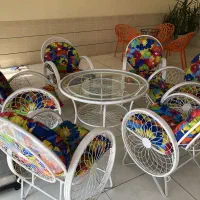 ست شش نفره باغی .مدل کالسکه ای