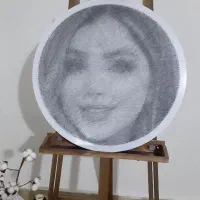 تابلو میخ و‌نخ چهره|صنایع دستی و سایر لوازم تزئینی|مشهد, بهشت|دیوار