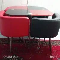 دودست میز غذاخوری و۴صندلی تک
