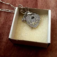 زنجیر و پلاک نقره ایتالیایی