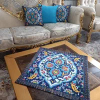 انواع رومیزی رانر مخمل آستر دوزی شده 90 سانتی