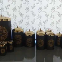 ست جا برنجی و حبوبات و ادویه ۱۶ تیکه|ظروف نگهدارنده، پلاستیکی، یکبارمصرف|ایلام, |دیوار