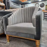 مبل ۸ نفره پایه چوبی ورساج مخمل