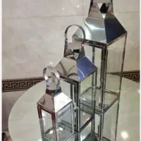 فانوس ۳تیکه فلزی هرمی|کلکسیون اشیاء عتیقه|تهران, درب دوم|دیوار