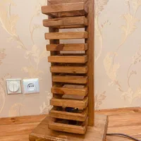 آباژور تمام  چوبی روسی/ترکیب هنر و طبیعت|چراغ خواب و آباژور|اصفهان, شفق|دیوار