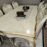 میز ناهار خوری8نفره سلطنتی چوب راش