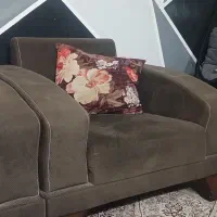 مبلمان قهوه ای ۷ نفره|مبلمان خانگی و میز عسلی|کاشان, باغ ماجد|دیوار