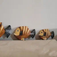 ۳ ماهی دکوری چوبی