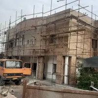 بستن داربست فلزی قائم‌