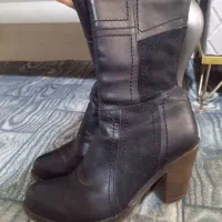 پوتین ساق بلند  چرم اصل 37/38