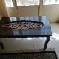 دوعددمیزجلومبلی چوب گردو فروشی