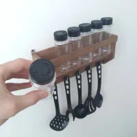 جا ادویه دیواری و جاادویه رو میزی|کتابخانه، شلف، قفسه‌های دیواری|شاهین‌شهر, شهرک گلدیس|دیوار