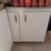 کابینت بدنه فلز درب ام دی اف شرکتی|آب‌چکان و نظم‌دهنده ظروف|دورود, |دیوار