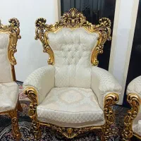 مبل سلطنتی *9نفره*چوب راش*کاور*جهیزیه|مبلمان خانگی و میز عسلی|بروجرد, |دیوار