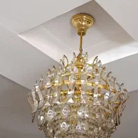 لوستر طلایی کریستال