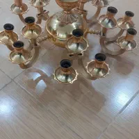 لوستر طلایی پنج شعله|لوستر و چراغ آویز|اردبیل, |دیوار