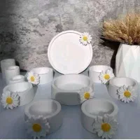 هفت سین و سینی سبزه و۲شات شمع و۲مرغ امین و ۲جاعودی
