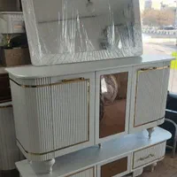 آینه کنسول و میز تلویزیون وسط آینه * اثاث مارکت|بوفه، ویترین، کنسول|سیرجان, |دیوار
