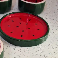 ظروف پذیرایی یلدایی سنگ مصنوعی طرح هندوانه|ظروف سرو و پذیرایی|تهران, هاشمی|دیوار