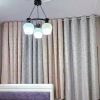 پرده پانچ کتان مینیمال|پرده، رانر، رومیزی|تهران, آشتیانی|دیوار