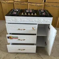 اجاق گاز 3 کشو 1 درب شیشه و استیل