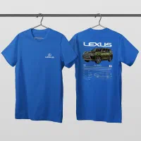 تیشرت پنبه ای آبی لکسوس LX600