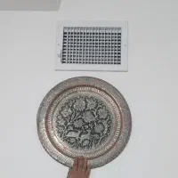 هاون قدیمی ۵کیلوی  کلکسیونی .سینی تابلو مسی تزیینی|کلکسیون اشیاء عتیقه|ماهدشت, |دیوار